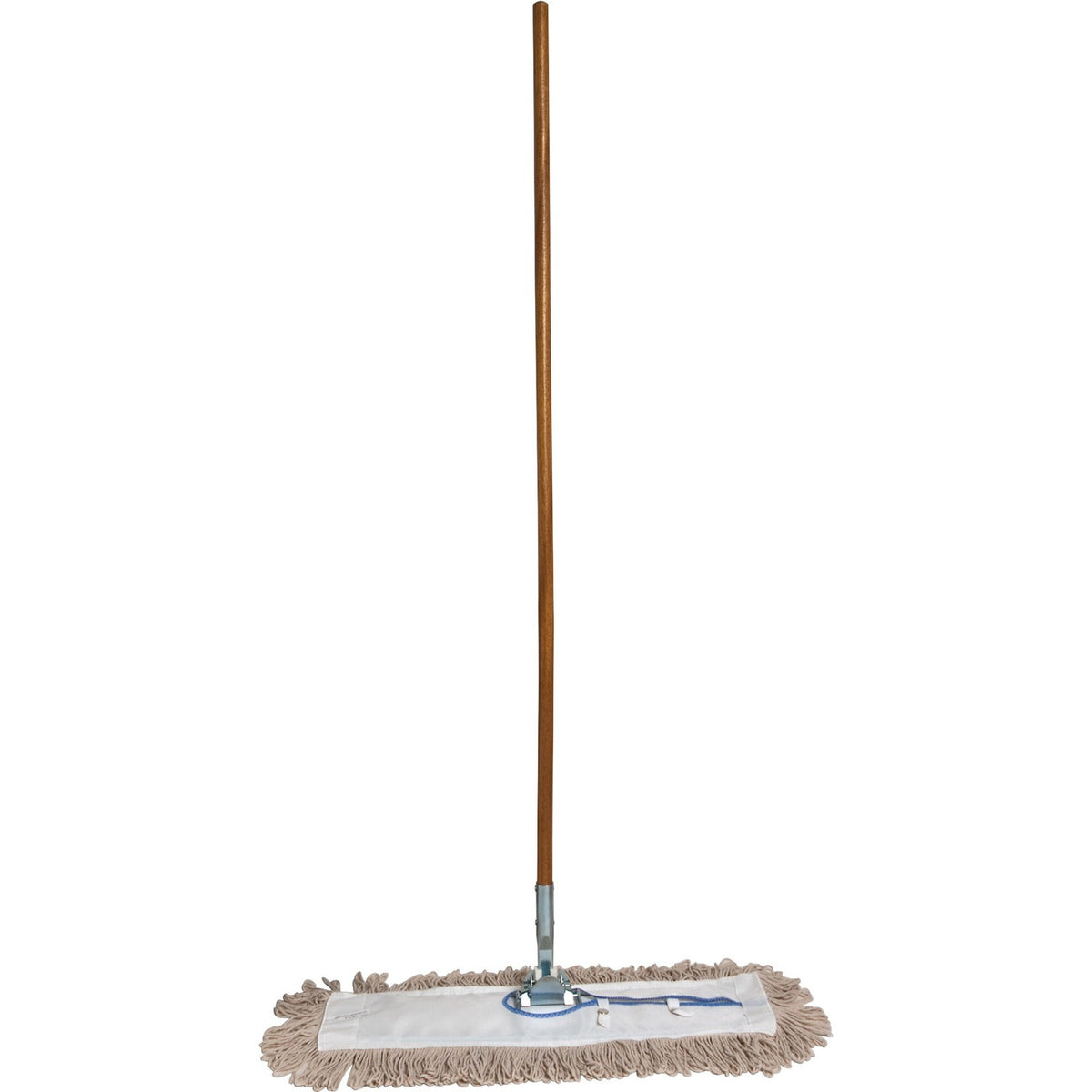 Genuine Joe Dust Mop Combo, 24 in Cotton Head, Frame and 60 in Wood Handle