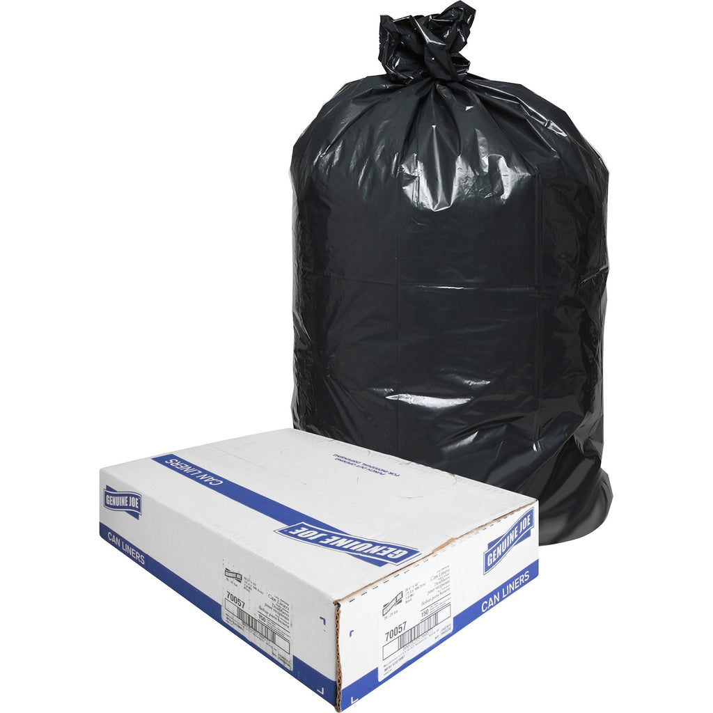 Genuine Joe Slim Jim 23 gallon black can liners