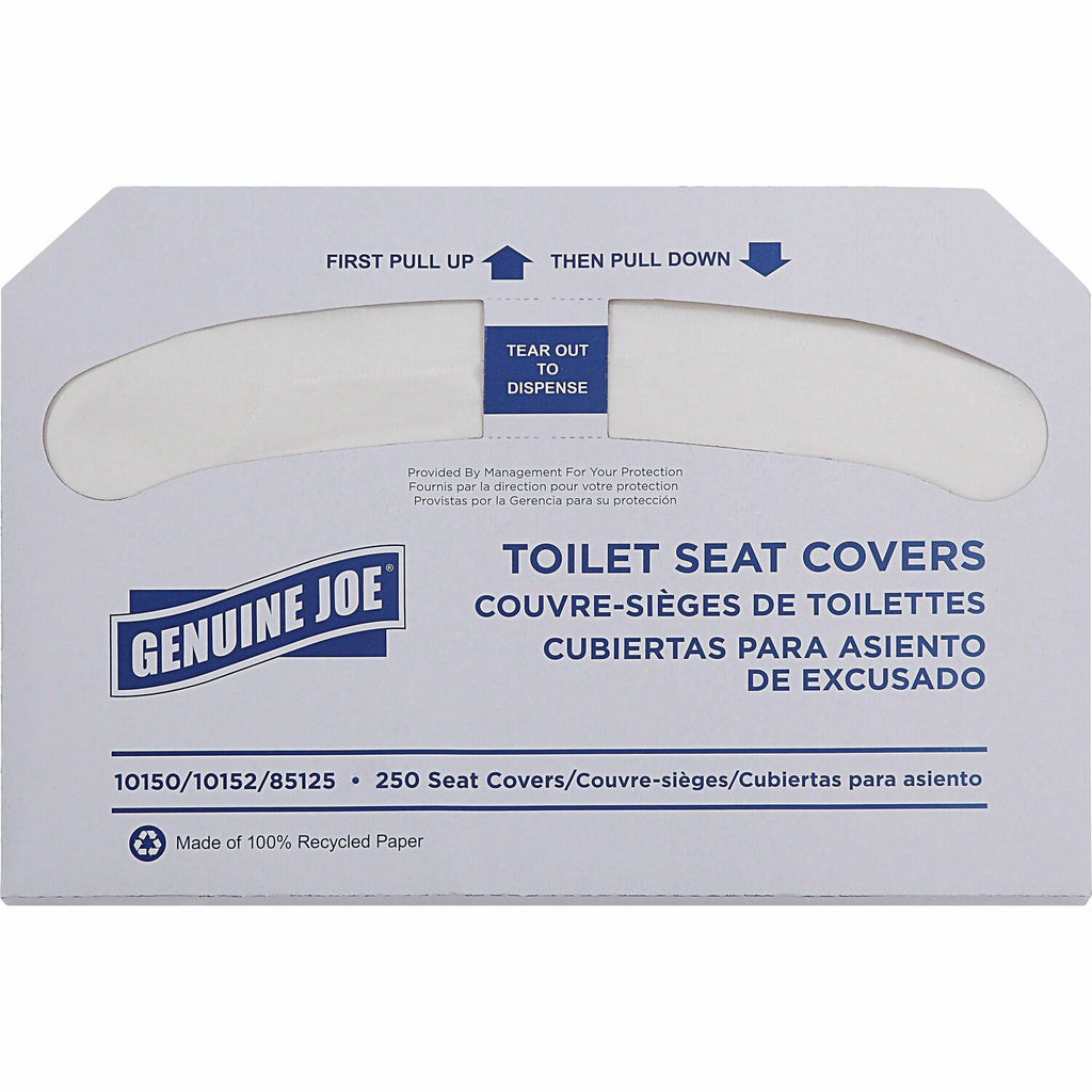 Genuine Joe half-fold toilet seat covers pack