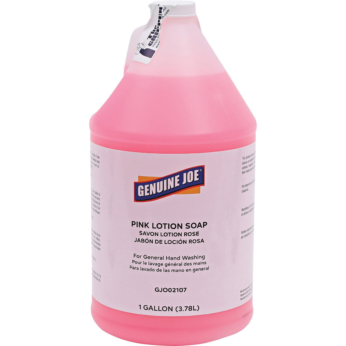Genuine Joe pink lotion hand soap, 1 gallon