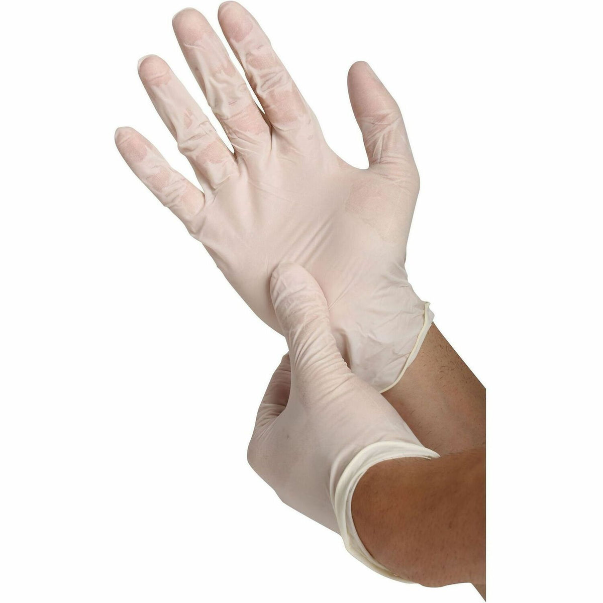 Genuine Joe Powder-Free Latex Gloves, Large, 10 Boxes/Case