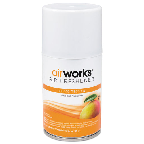 AirWorks Metered Aerosol Air Freshener Refills, Mango Madness, 12/Case