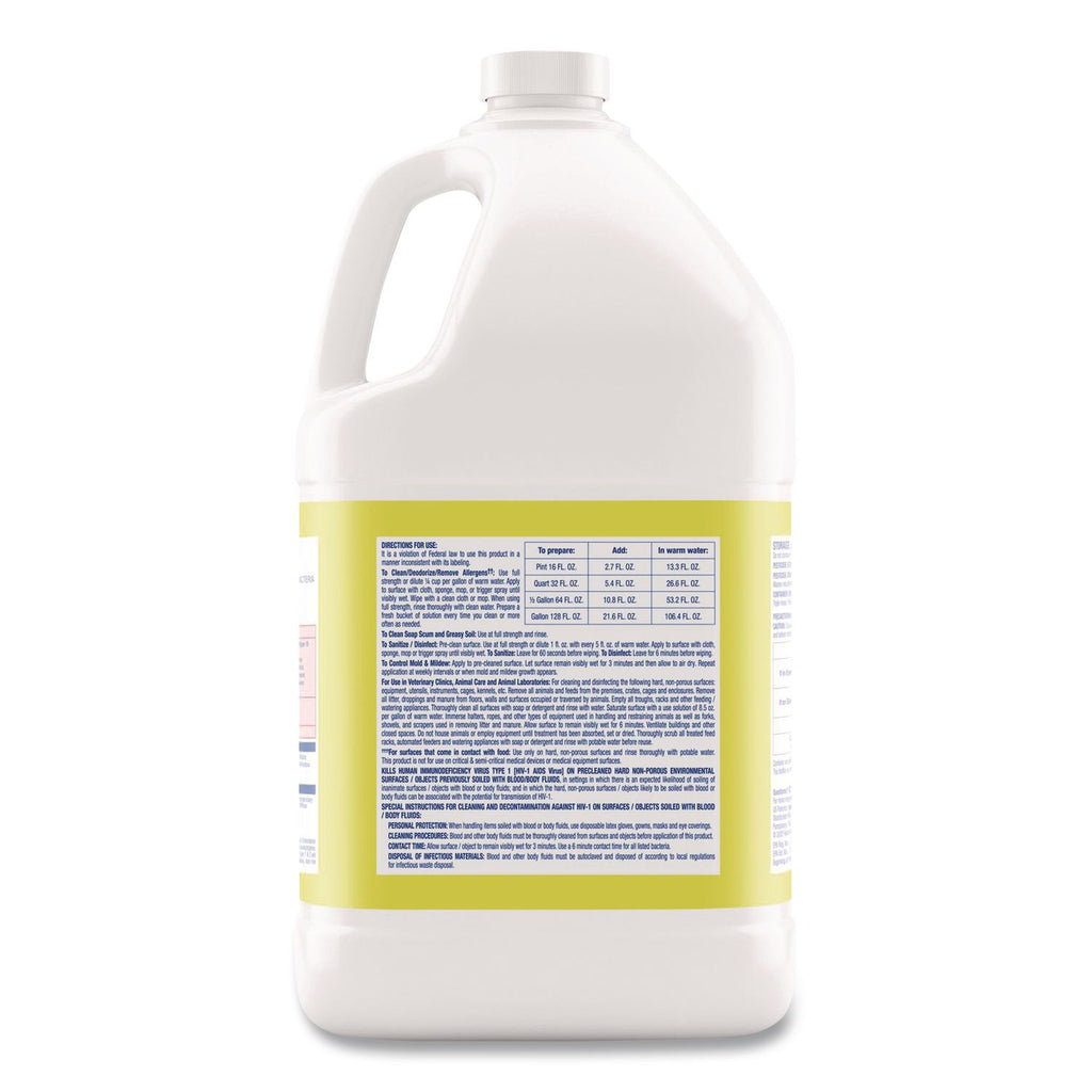 Professional Lysol concentrate 1 gallon bottle, back label