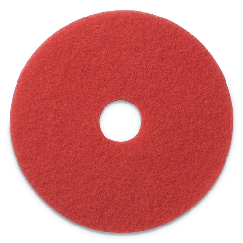 Americo Buffing Pads, 17 in, Red, 5/Case