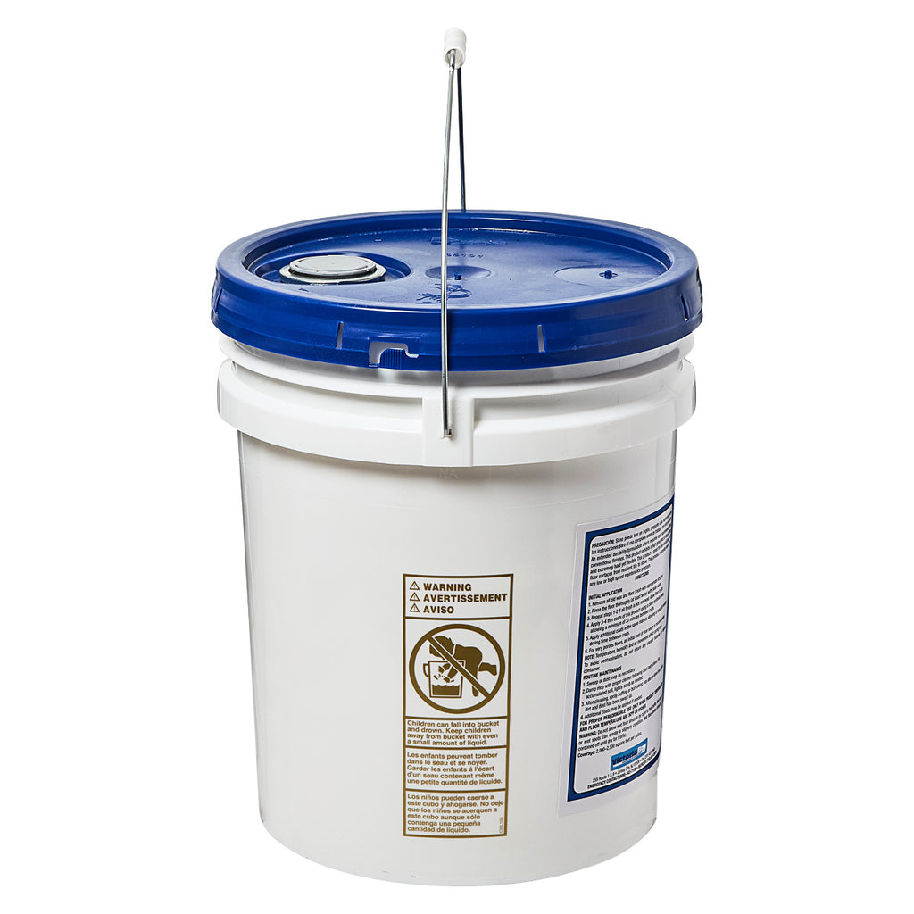 Mirror Image floor finish pail, back label