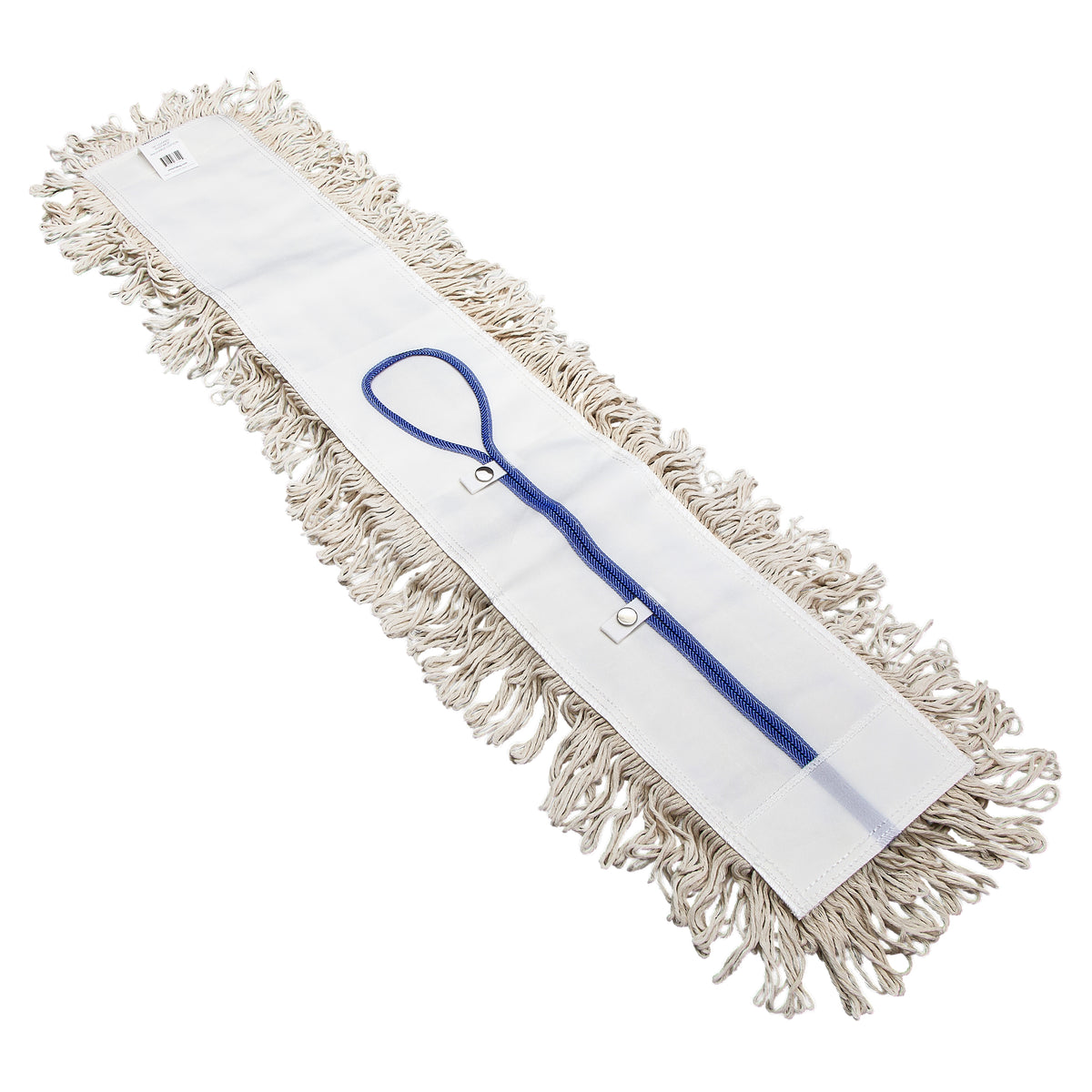 Dust mop head backing, angled