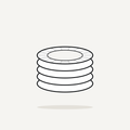 Stack of basket coffee filters