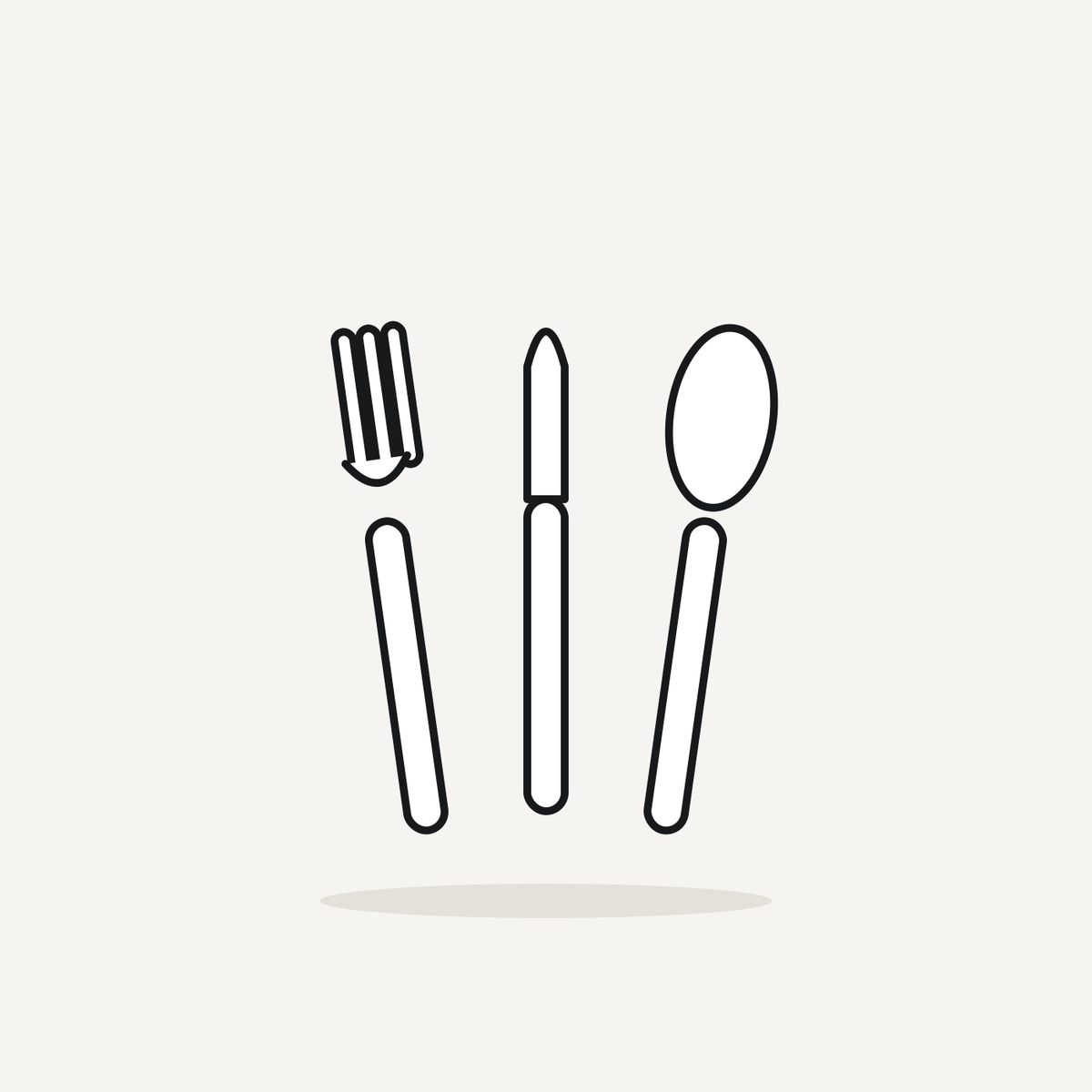 Fork knife and spoon cutlery kit