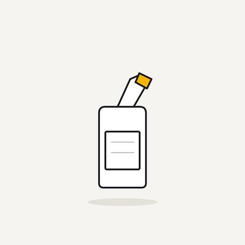 Angle-neck bottle of acid bowl cleaner