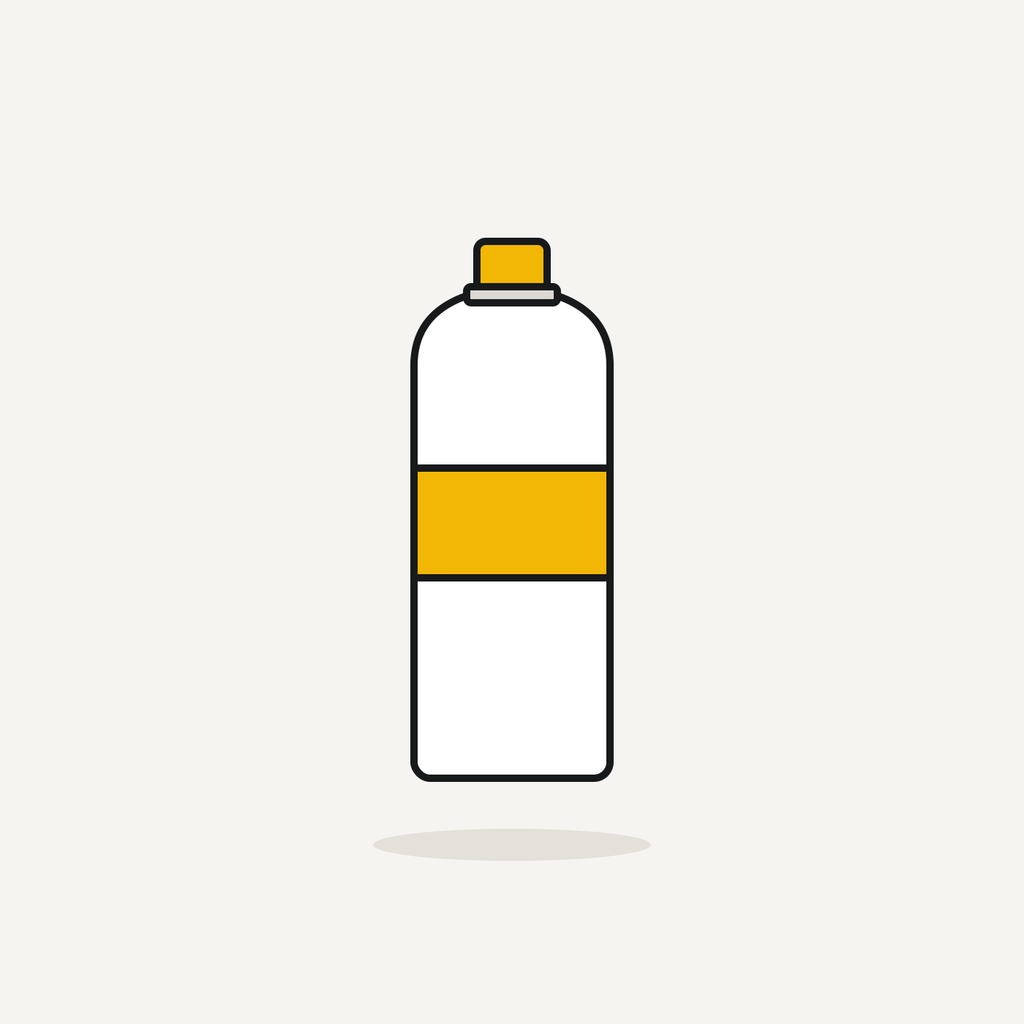 Aerosol can of foaming glass cleaner