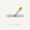 Quick-change dust mop frame with handle