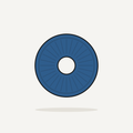 Blue 17 inch cleaning floor pad
