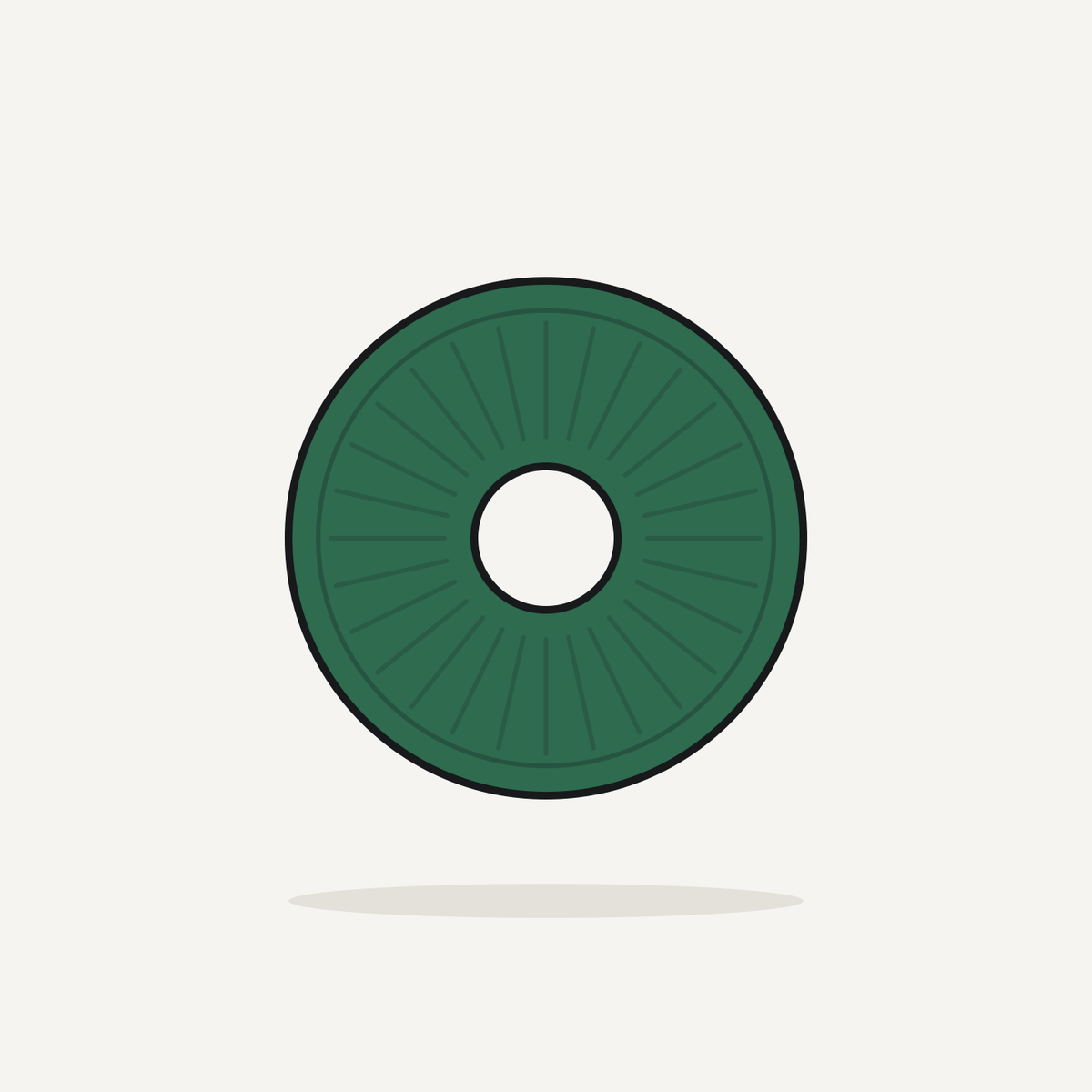 Green 17 inch scrubbing floor pad