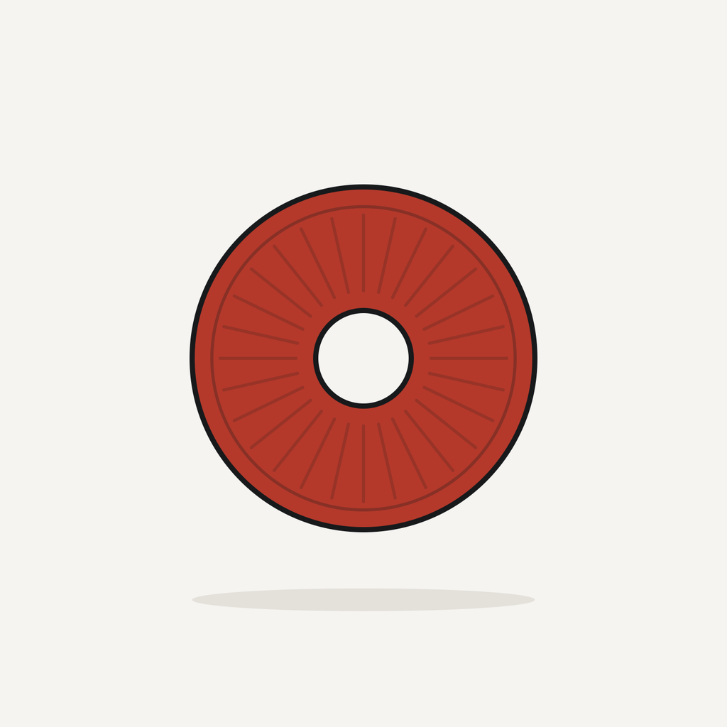 Red 20 inch buffing floor pad