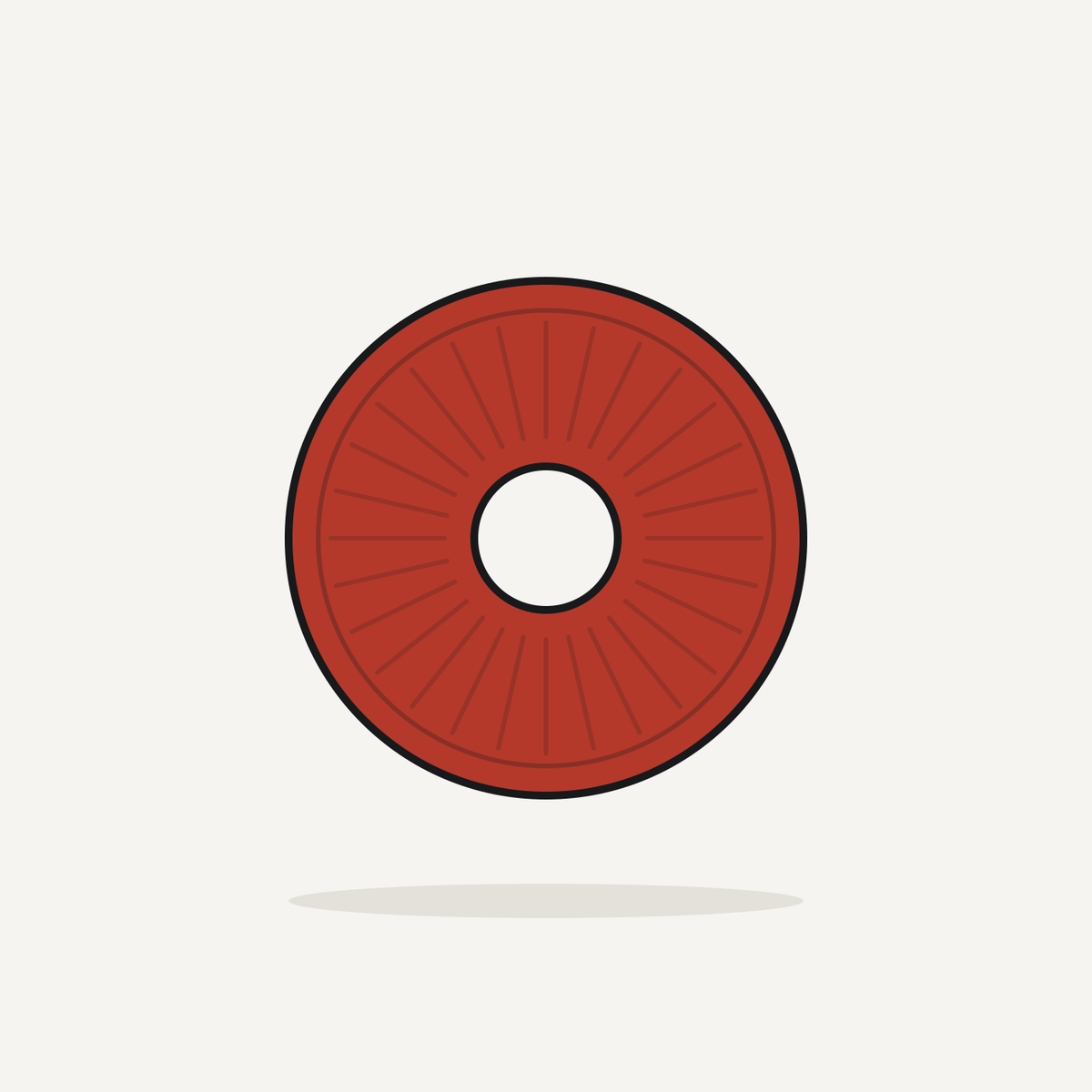 Red 20 inch buffing floor pad