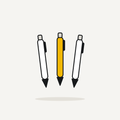 Retractable ballpoint pens