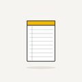 Wide-rule legal pad