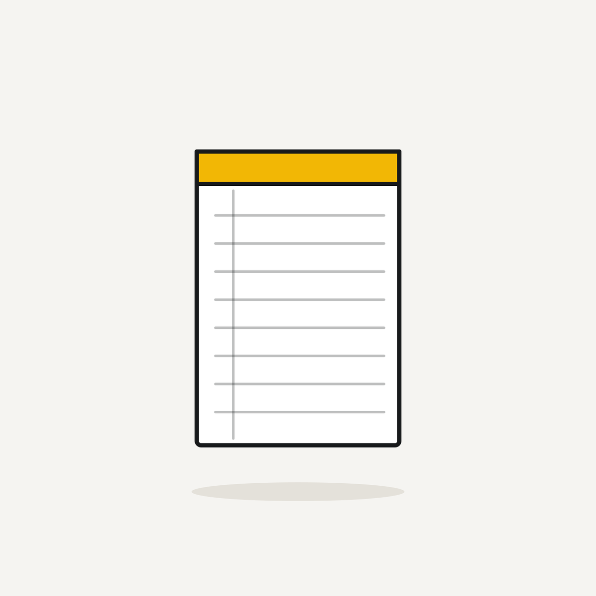 Wide-rule legal pad