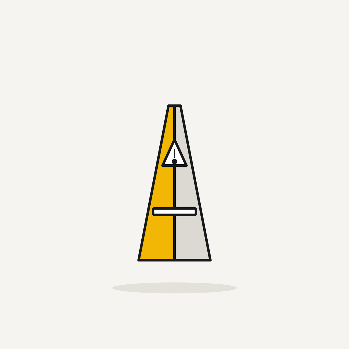 Folding wet floor caution sign