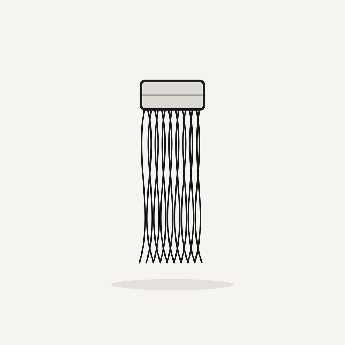 Cotton wet mop head with band
