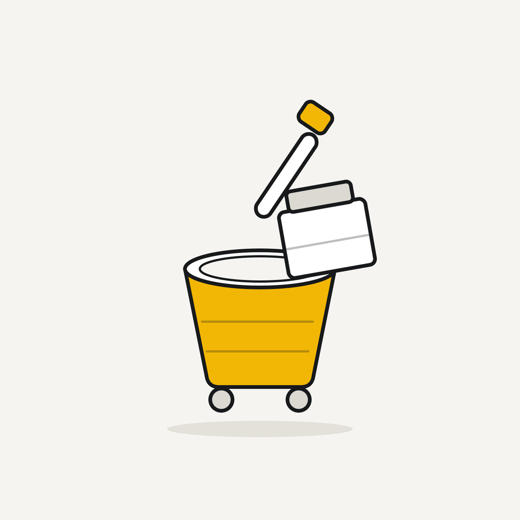 Yellow mop bucket with side-press wringer