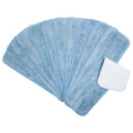 Hospeco Microfiber Flat Wet Mop Pads, 18 in, Blue, 12/Pack