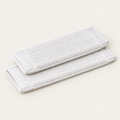 White microfiber flat mop pads