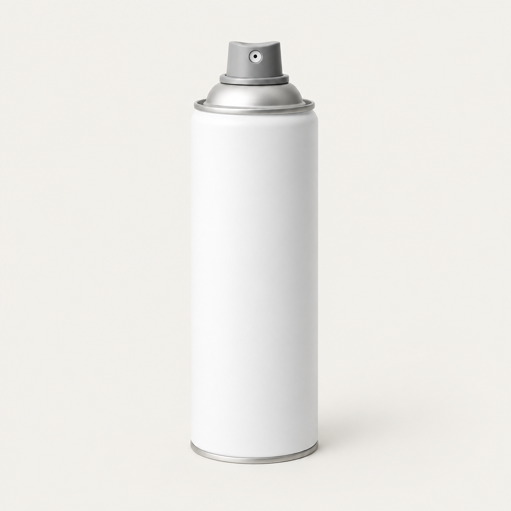 Aerosol can with grey actuator cap