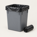 Black 1.5 mil liner fitted in a 44 gallon square container