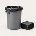 Black 33 gallon liner fitted in a round office receptacle